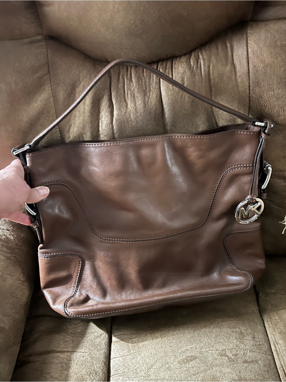 Michael Kors Brown Leather Shoulder Bag